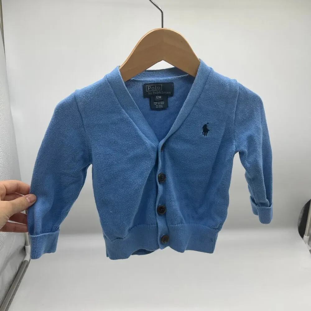 Polo Ralph Lauren Toddler Cardigan Blue 12 Months